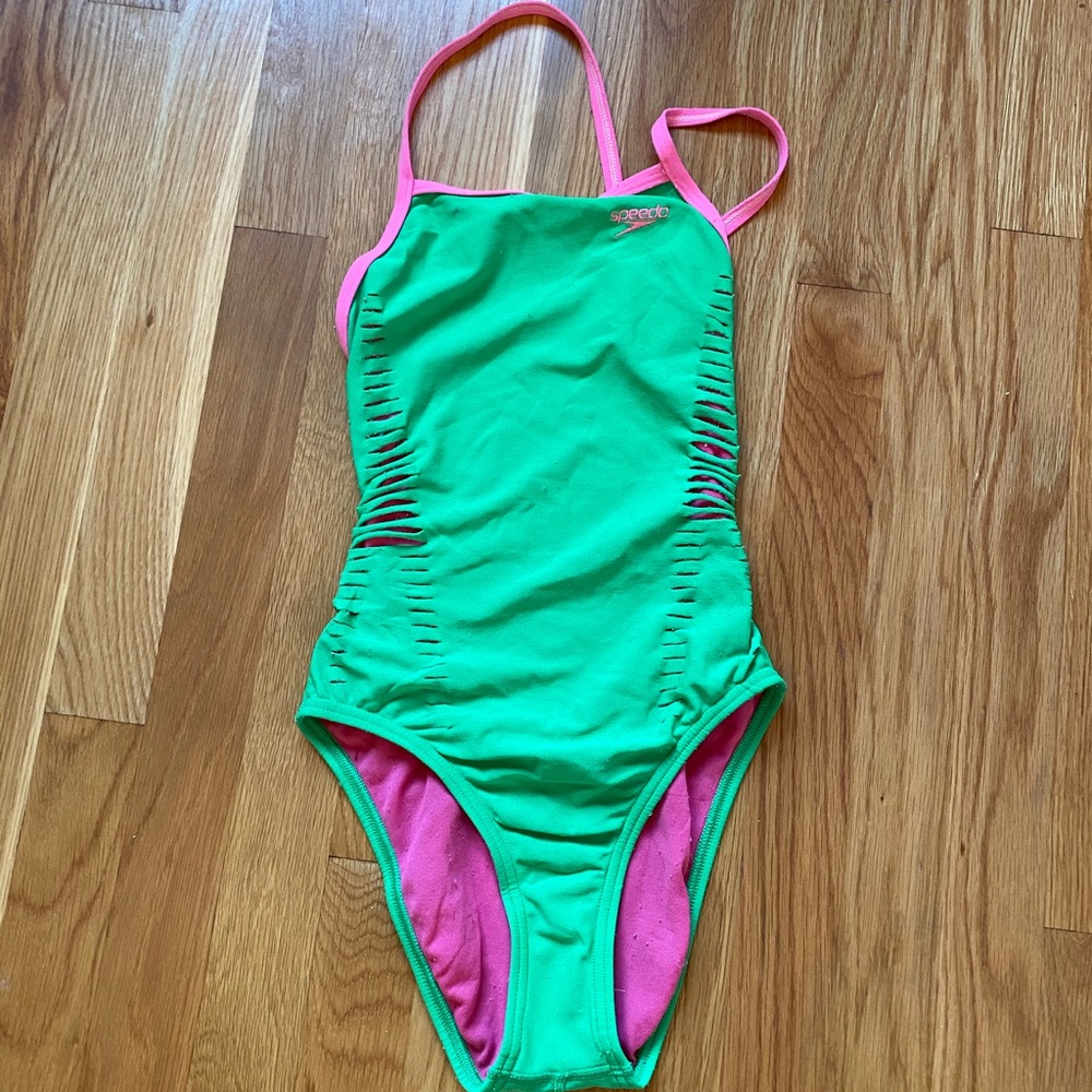 Speedo One Piece Ripped Design Swimsuit